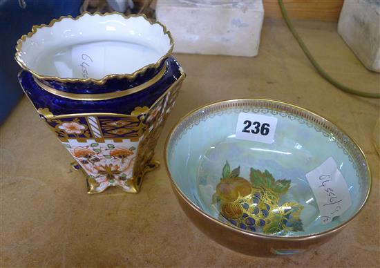 Wedgwood bowl and a Crown Derby case